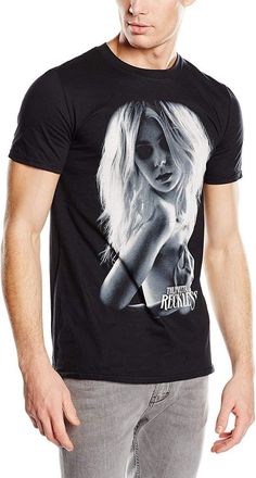 Fit Mens Pretty Reckless The Topless Taylor Banded Collar Short Sleeve Funny Cool T-Shirt Black