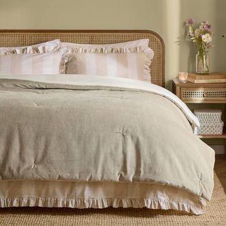 Wylder Edie 100% Cotton Velvet Bedspread in Natural