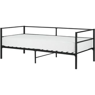 Beliani Beliani - Industrial Modern Metal Bed Frame eu Single Size In-Built Slats 3ft Black Battut