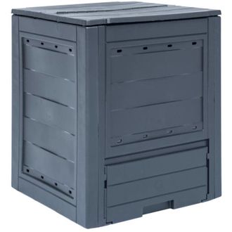 vidaXL Compostiera da Giardino 60x60x73 cm 260 l Grigia - Vidaxl