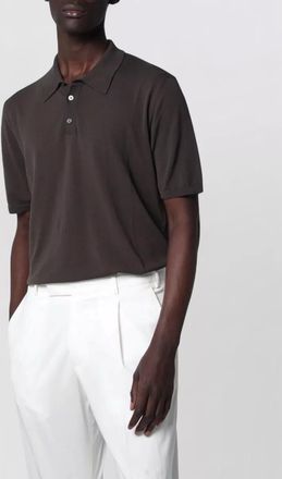 Roberto Collina short sleeve polo shirt ribbed cuffs