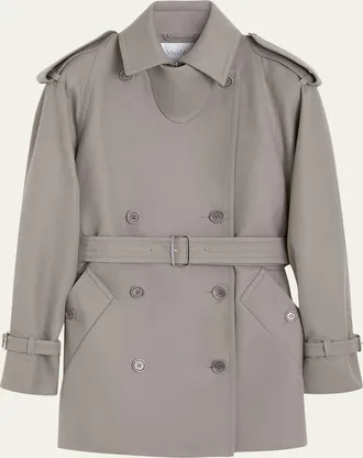 Max Mara Cacio Double-Breasted Cotton Duster Coat