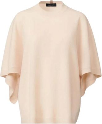 Fabiana Filippi Jersey punto manga japonesa - Dames - Ronde hals truien - Beige - XS - Wol - Truien & Vesten