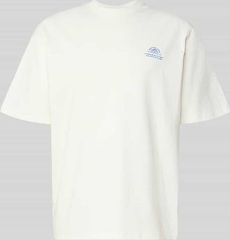 Redefined Rebel T-Shirt mit Statement-Print und Rundhalsausschnitt in Offwhite, Gr&ouml;&szlig;e XXL