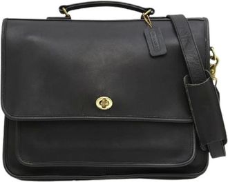 Coach Pre-owned Shoulder Bags, female, Black, Size: ONE SIZE Pre-owned Metropolitan calf leather 2way bag