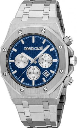 Roberto Cavalli RC5G161M0055 Mens Logomania Watch - Silver - One Size
