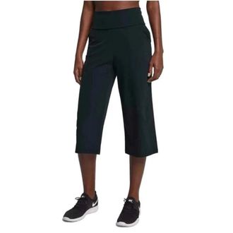 Nike Bliss Studio Trousers Womens Black High Waisted Cropped Activwear KFC1035