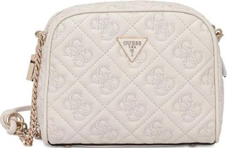 Guess Co quilted-design chain-strap crossbody bag - women - Polyurethane - One Size - White