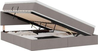 vidaXL Storage Bed with Mattress Taupe 160 x 200 cm Engineered Wood vidaXL