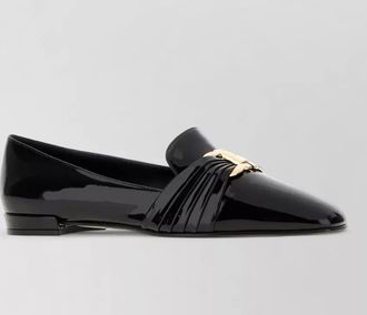 Ferragamo leather ballerina shoes
