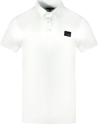 Cavalli Patch Logo Witte Poloshirt
