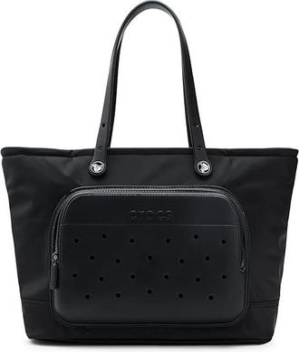 Crocs Large Nylon Tote Handbags Black, Nylon/Polyester