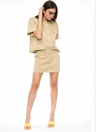 Citizens Of Humanity Penelope Mid Rise Utility Skirt In Beige