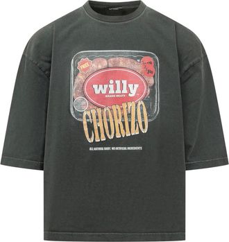 Willy Chavarria Hombre, Camisetas, Negro, Talla: XS