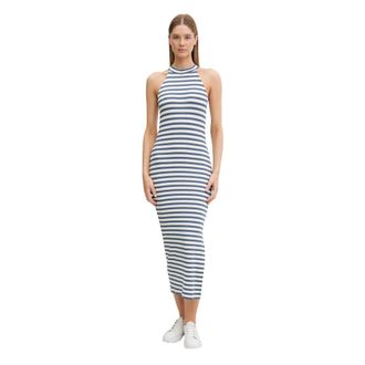 Emporio Armani Vestido en viscosa el&aacute;stica acanalada - Dresses - Mujer - Azul - XS