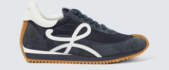 Loewe Flow Runner suede-trimmed sneakers