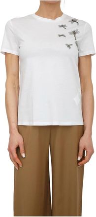 Max Mara T-Shirt - Dames - T-shirts - Wit - S - Katoen - Tops