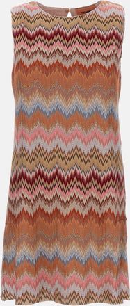 Missoni Multicolor Sleeveless Chevron Mini Dress