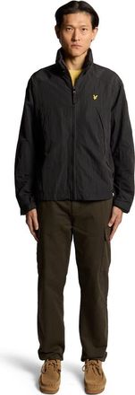 Lyle & Scott Long Sleeve Fold Away Hood Jacket in Black Ice at Nordstrom, Size Xx-Large