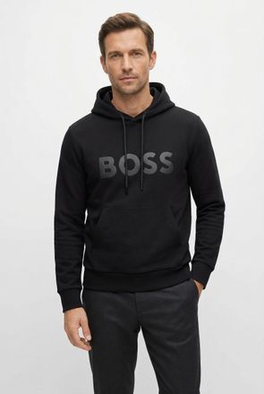Boss Green by Hugo Boss Hoodie BOSS GREEN Soody, Herren, Gr. XXL, schwarz001, Sweatware, Obermaterial: 95% Baumwolle, 5% Elasthan, unifarben, normal, Rundhals, B&uuml;ndchen, Swea