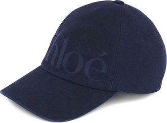 Chloé Cappello da baseball con logo - Blu