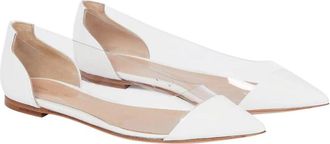 Gianvito Rossi Plexi Leather & PVC Ballet Flats Size 36.5