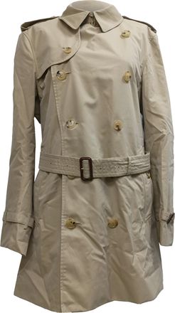 Burberry Burberry Kensington Heritage trenchcoat van gemiddelde lengte in beige katoen