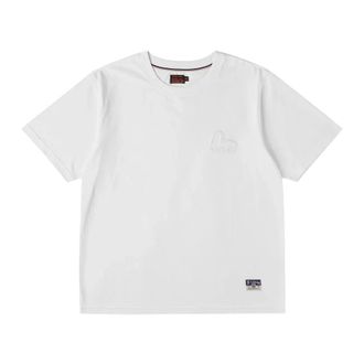 Evisu T-Shirts, male, White, Size: M Monochrome Seagull Embroidery T-shirt