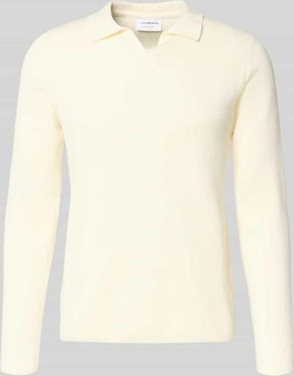 Lindbergh Lindbergh Relaxed Fit Strickpullover in Ripp-Optik in Weiss, Gr&ouml;&szlig;e XXXL