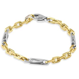 Pompeii3 Mens Figaro 14k Gold (25gram) or Platinum (41gram) 5mm Link Bracelet 8.5
