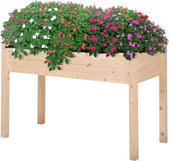 OUTSUNNY Orto Urbano Pensile Tavolo Porta Piante Con Fodera Per Giardino