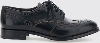 Lidfort Scarpe derby in pelle liscia con motivo brogue a coda di rondine