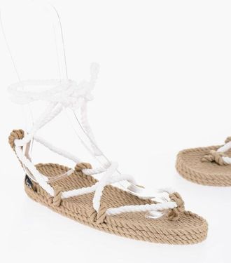 Nomadic State of Mind Rope ROMANO Sandals with Ankle Lace-up Detail size 37