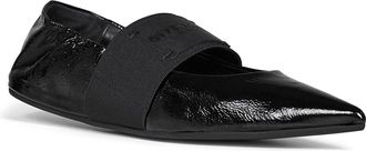 Givenchy Womens Ballet Flats Crush Naplack Leather Black Calf Ballerina Shoes