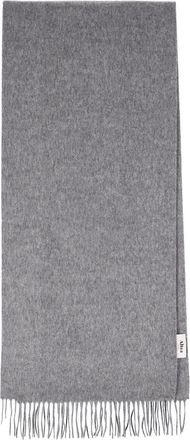 Altea Grey Rectangular Fringed Cashmere Scarf