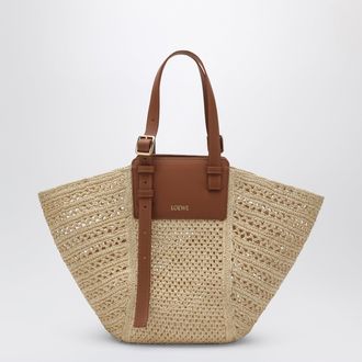 Loewe Medium raffia and leather Hammock Cabas bag