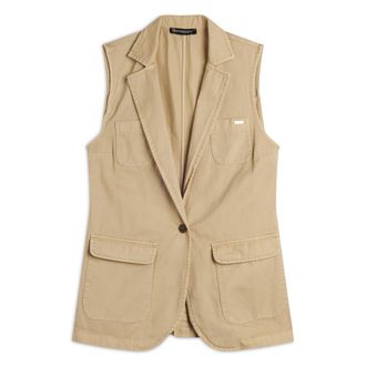 Freddy Gilet doppio petto da donna in gabardine