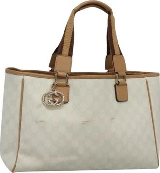 Gucci Pre-owned Tote Bags, female, White, Size: ONE SIZE Pre-owned Vintage Tote Bag