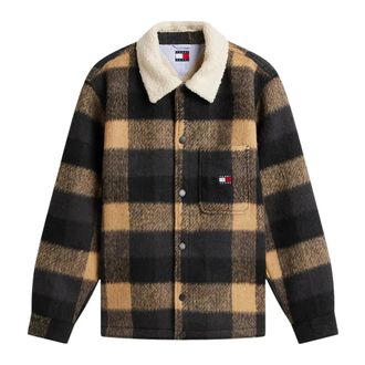 Tommy Jeans Giacca camicia a quadri spazzolata - - Jackets - Uomo - Nero - M