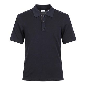 Burberry Polo Shirts, male, Blue, Size: L Polo Shirt
