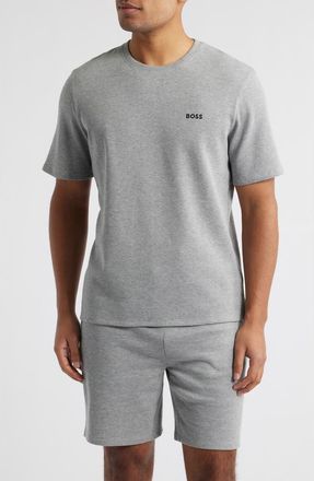BOSS Waffle Knit Lounge T-Shirt in Medium Grey at Nordstrom, Size Large