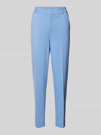 Oui Tapered Fit Stoffhose mit Bügelfalten in Hellblau, Größe 40