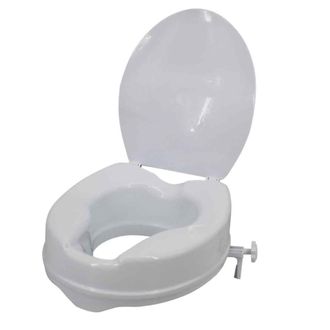 OEM 1 Elevador De Asiento De Inodoro, 100 Mm De Altura, Asiento Elevado De Pp, Mecanismo De Bloqueo Con Varilla Roscada, Para Personas Mayores Y Discapaci