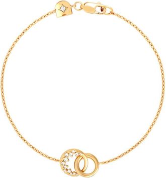 Astrid & Miyu Spiral Crystal Pendant 18k Gold-plated Bracelet - One Size