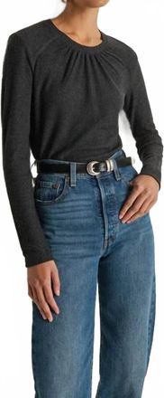Nation Ltd Alejandra Long Sleeve Tee In Heather Charcoal