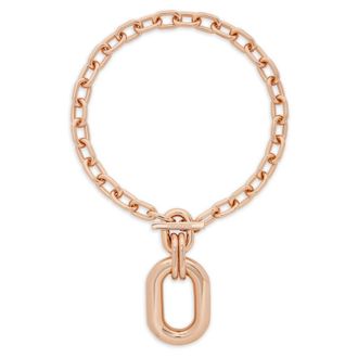 Paco Rabanne Accessoires, Dames, Roze, ONE Size, Iconische Ros&eacute;gouden Link Ketting