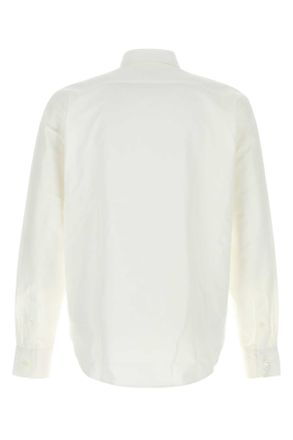 Prada Mens White Poplin Shirt Bianco Exterior: Cotton Camicie