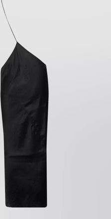 Rick Owens asymmetric neckline midi dress single shoulder