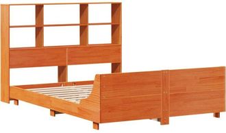 vidaXL Vidaxl - Cama Sin Colch&oacute;n Madera Maciza De Pino Marr&oacute;n Cera 160x200 Cm