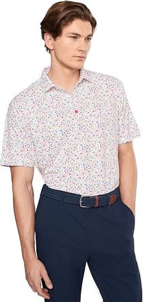 Black Clover Raspberry Smash Polo Mens Clothing White/Pink/ : 2XL, Polyester/Spandex